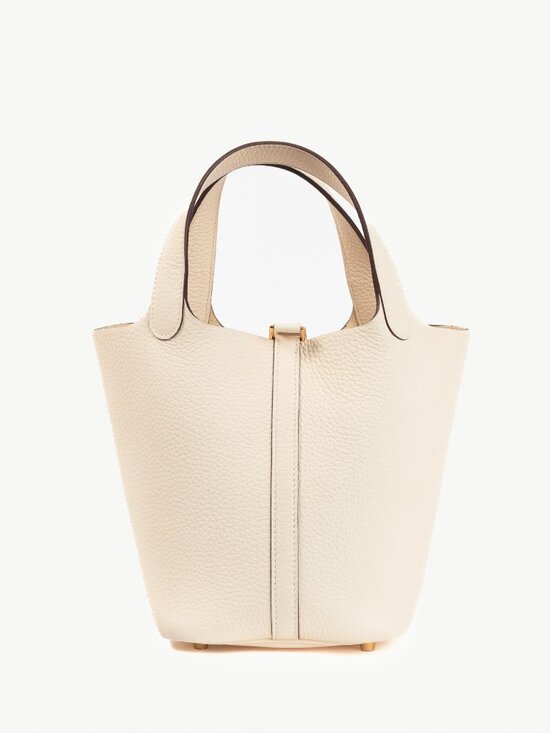 Hermes Picotin Lock 18 Beton Taurillon Clemence Leather Tote - Picture 4 of 13